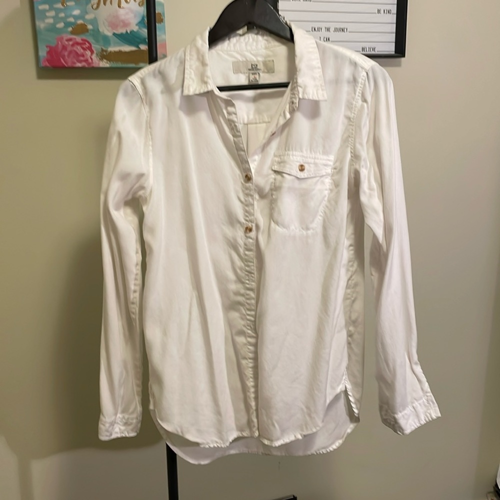 Thread and supply white button up